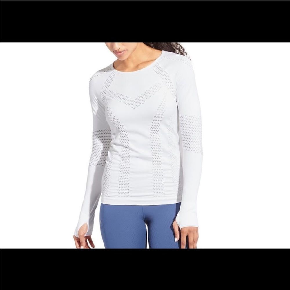 Athleta Burpee Laser Cut Double Layer Top